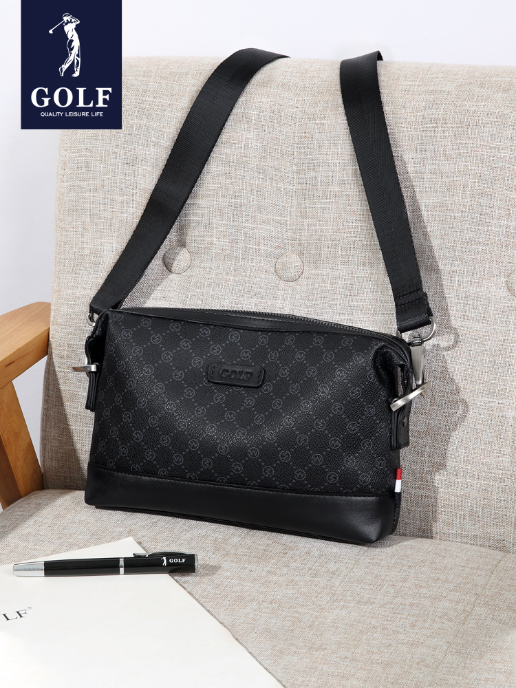 Golf Equipment Stores - GOLF กระเป๋าสะพายไหล่เดี่ยวกระเป๋าถือผู้ชายธุรกิจสายตายาวฟื้นฟูวิธีโบราณกระเป๋าถือซองจดหมายจับมือ