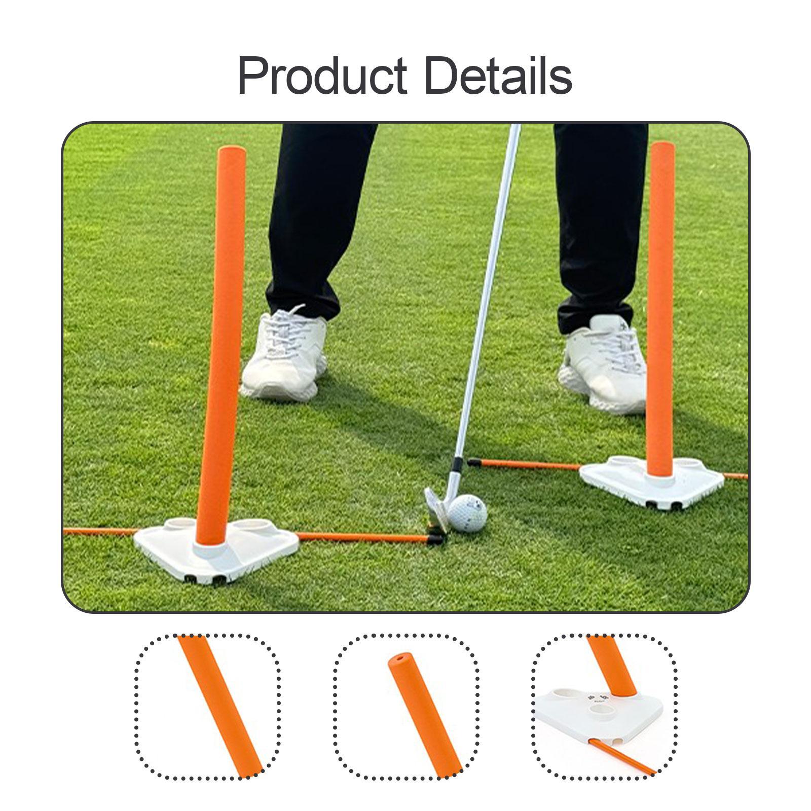 Alignment Stick Set - อุปกรณ์ฝึกซ้อมวงสวิงกอล์ฟในร่มและกลางแจ้ง พร้อมที่ยึดแท่งปรับแนว ช่วยแก้ไขตำแหน่ง ปรับปรุงวงสวิงและทักษะ