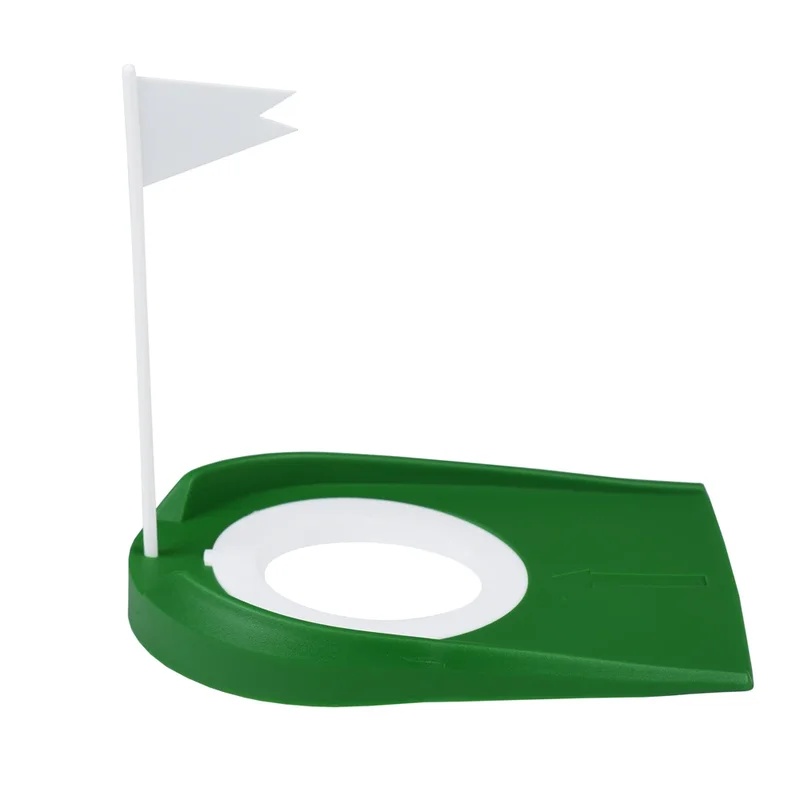 Golf Equipment Indoor - อุปกรณ์ฝึกซ้อมพัตต์กอล์ฟในร่ม, อุปกรณ์ฝึกซ้อมพัตต์กอล์ฟแบบฝังพื้นพร้อมเสาธง, อุปกรณ์ฝึกซ้อมกลางแจ้งพร้อมหลุมปรับระดับได้สำหรับใช้ในบ้าน