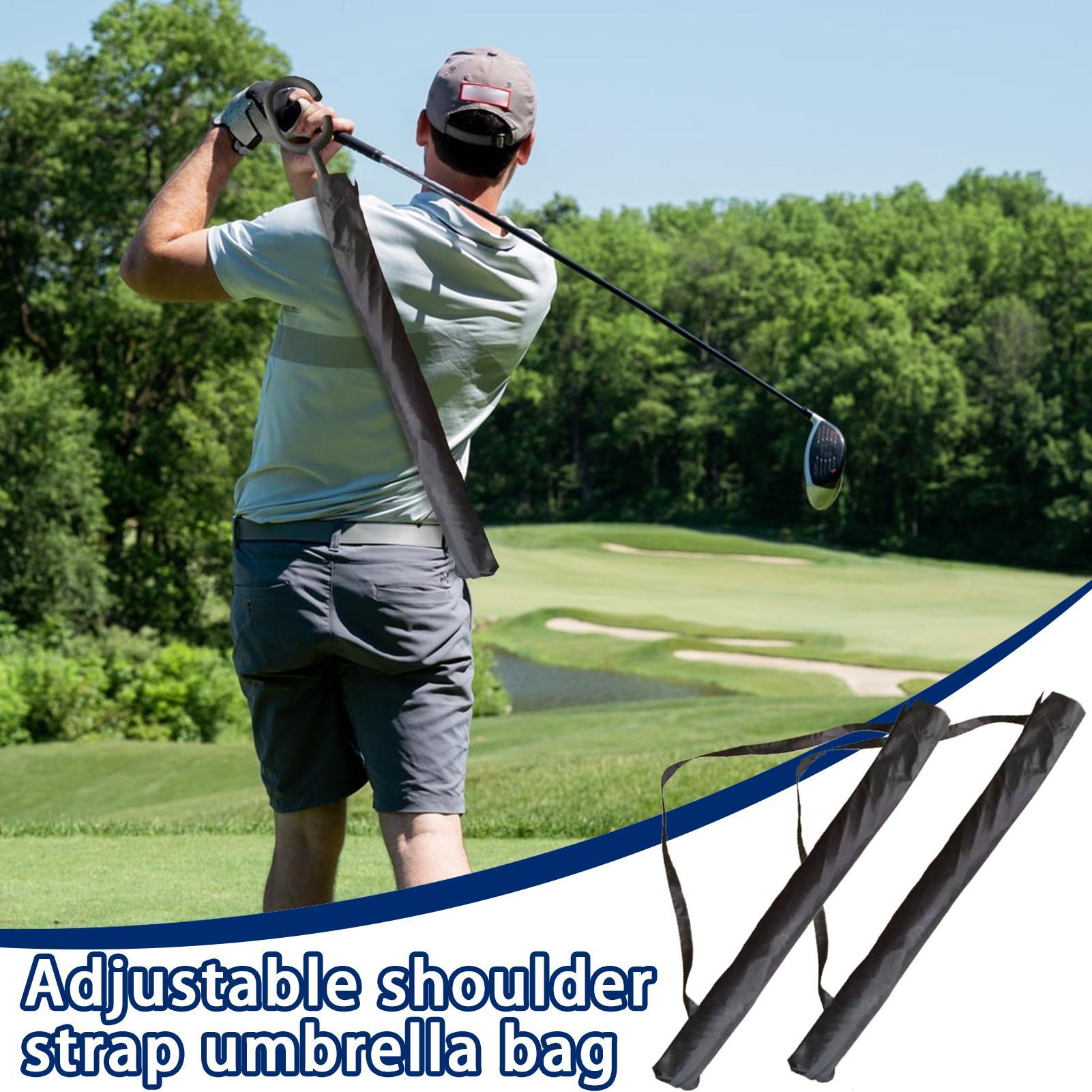 Golf Equipment Stores - กระเป๋าใส่ร่ม 2 ชิ้น ปรับได้ กันน้ำ ผ้าคลุมร่มกอล์ฟแบบพกพา