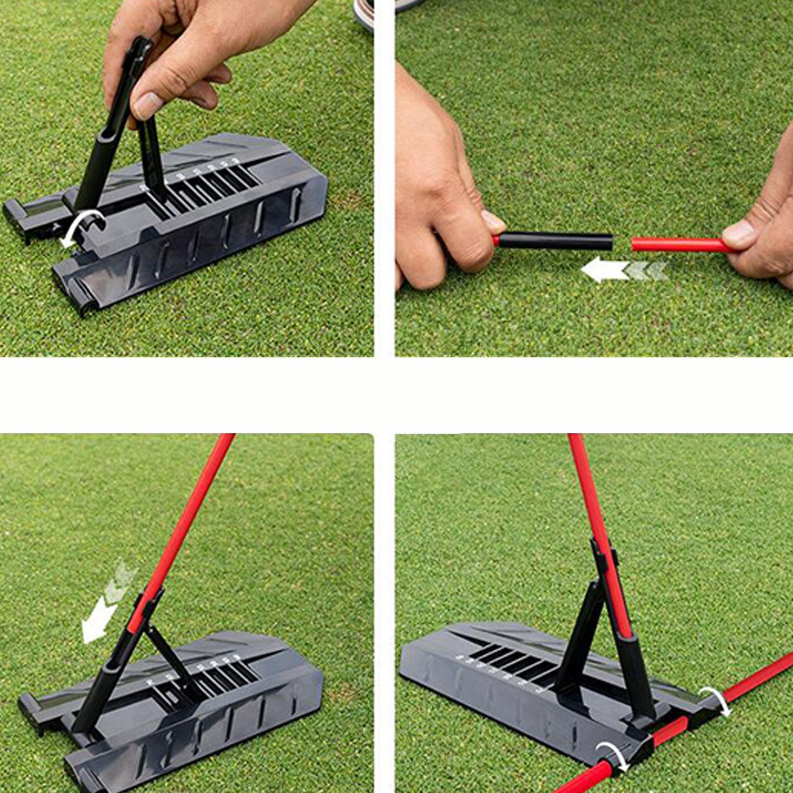 Alignment Stick Set - อุปกรณ์ฝึกซ้อมวงสวิงกอล์ฟแบบมืออาชีพ ปรับระดับได้ พร้อมที่วางไม้กอล์ฟ สำหรับฝึกซ้อมที่บ้านหรือสนามกอล์ฟกลางแจ้ง