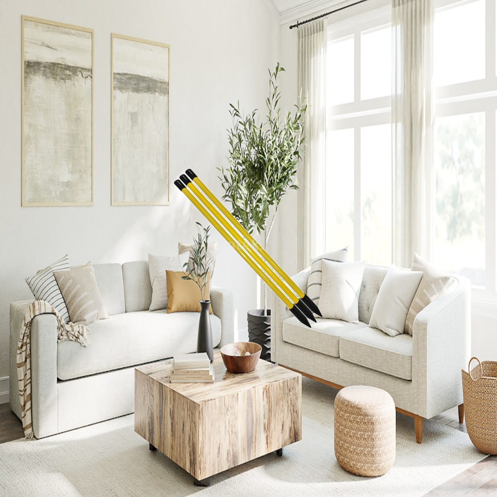Alignment Stick Set - ชุดไม้จัดแนวสำหรับกอล์ฟ ทำจากไฟเบอร์กลาสและลาเท็กซ์ สำหรับฝึกซ้อมวงสวิงและตั้งค่ากอล์ฟ