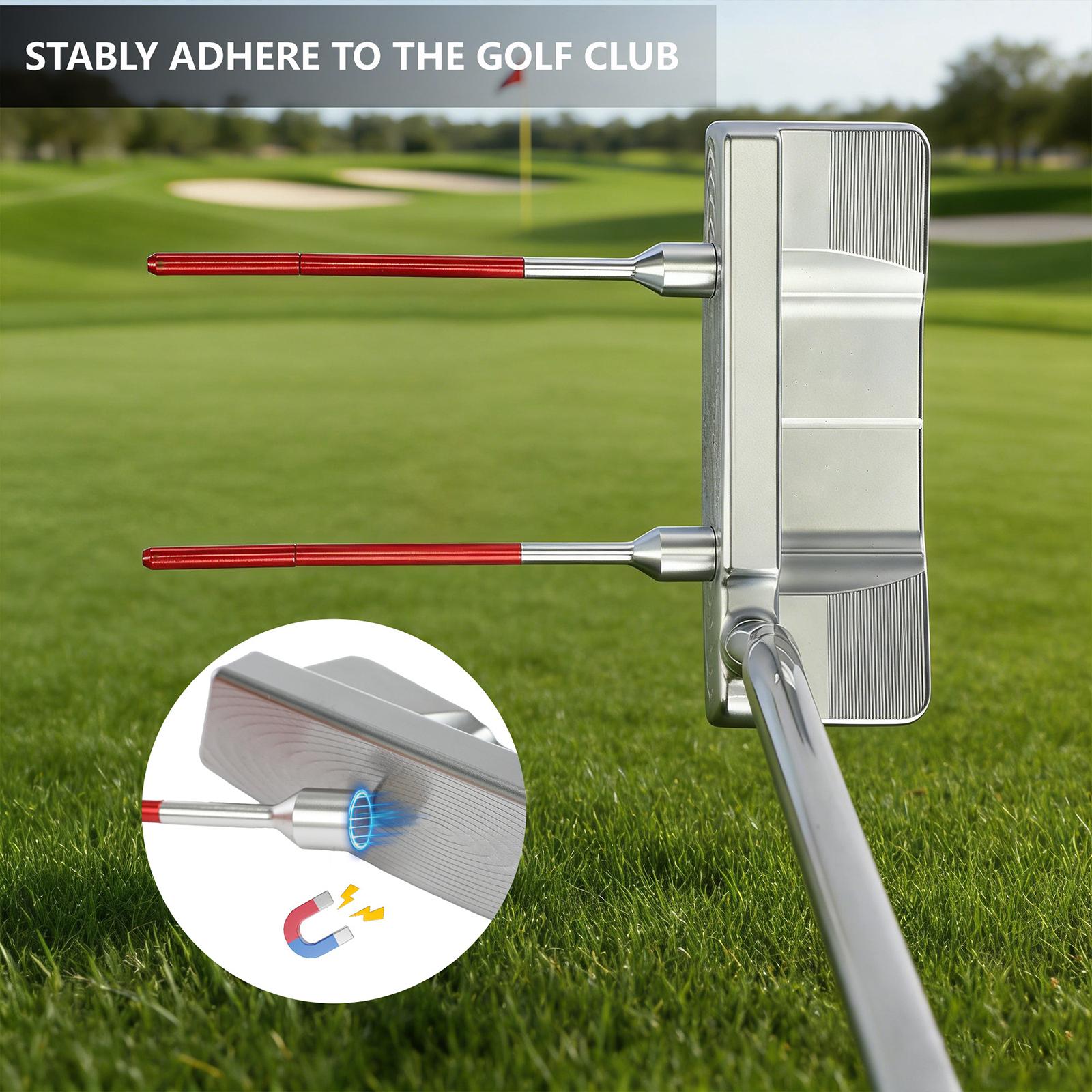 Alignment Stick Set - ชุดไม้ตั้งเส้นกอล์ฟแบบถอดได้ อุปกรณ์ช่วยฝึกซ้อมที่แข็งแรงและกะทัดรัด อุปกรณ์เสริมกอล์ฟสำหรับฝึกซ้อมที่บ้านและกลางแจ้ง