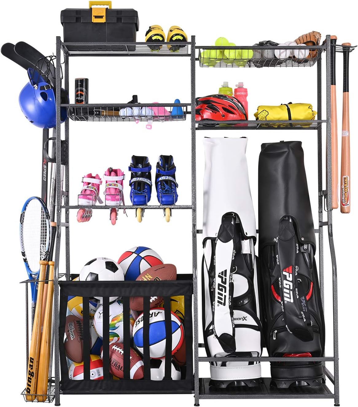 ชั้นวางอุปกรณ์กีฬาในโรงรถ ชั้น - Golf Equipment Garage Organizer บทวิจารณ์และราคา