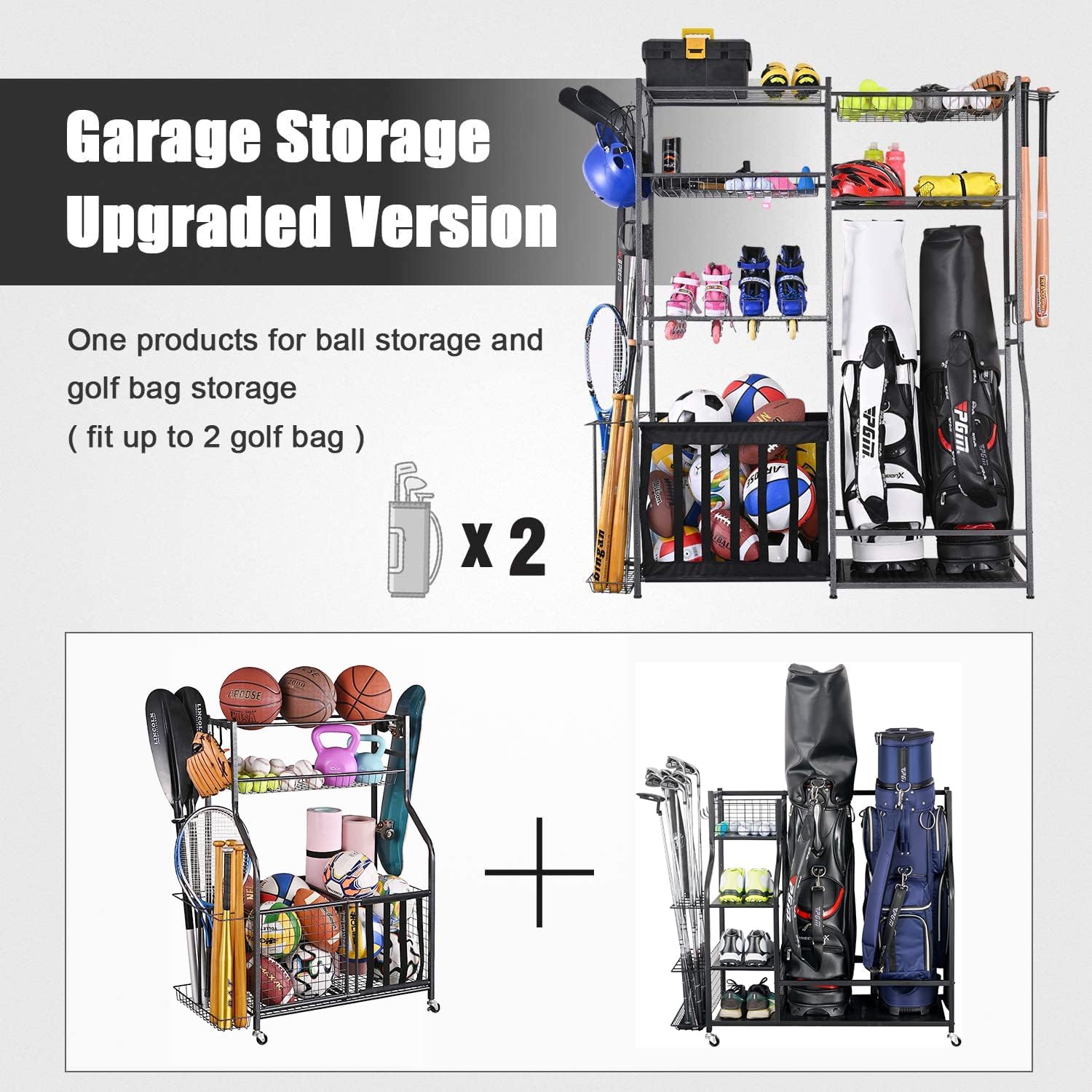 ชั้นวางอุปกรณ์กีฬาในโรงรถ ชั้น - Golf Equipment Garage Organizer บทวิจารณ์และราคา