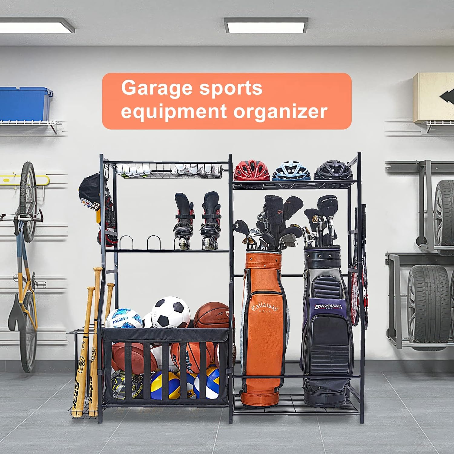 ชั้นวางอุปกรณ์กีฬาในโรงรถ ที่ว - Golf Equipment Garage Organizer บทวิจารณ์และราคา