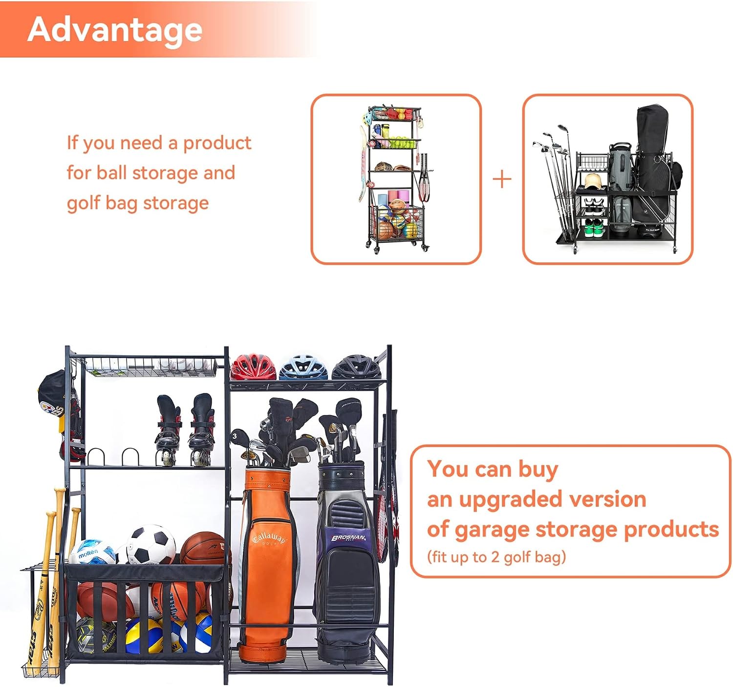 ชั้นวางอุปกรณ์กีฬาในโรงรถ ที่ว - Golf Equipment Garage Organizer บทวิจารณ์และราคา