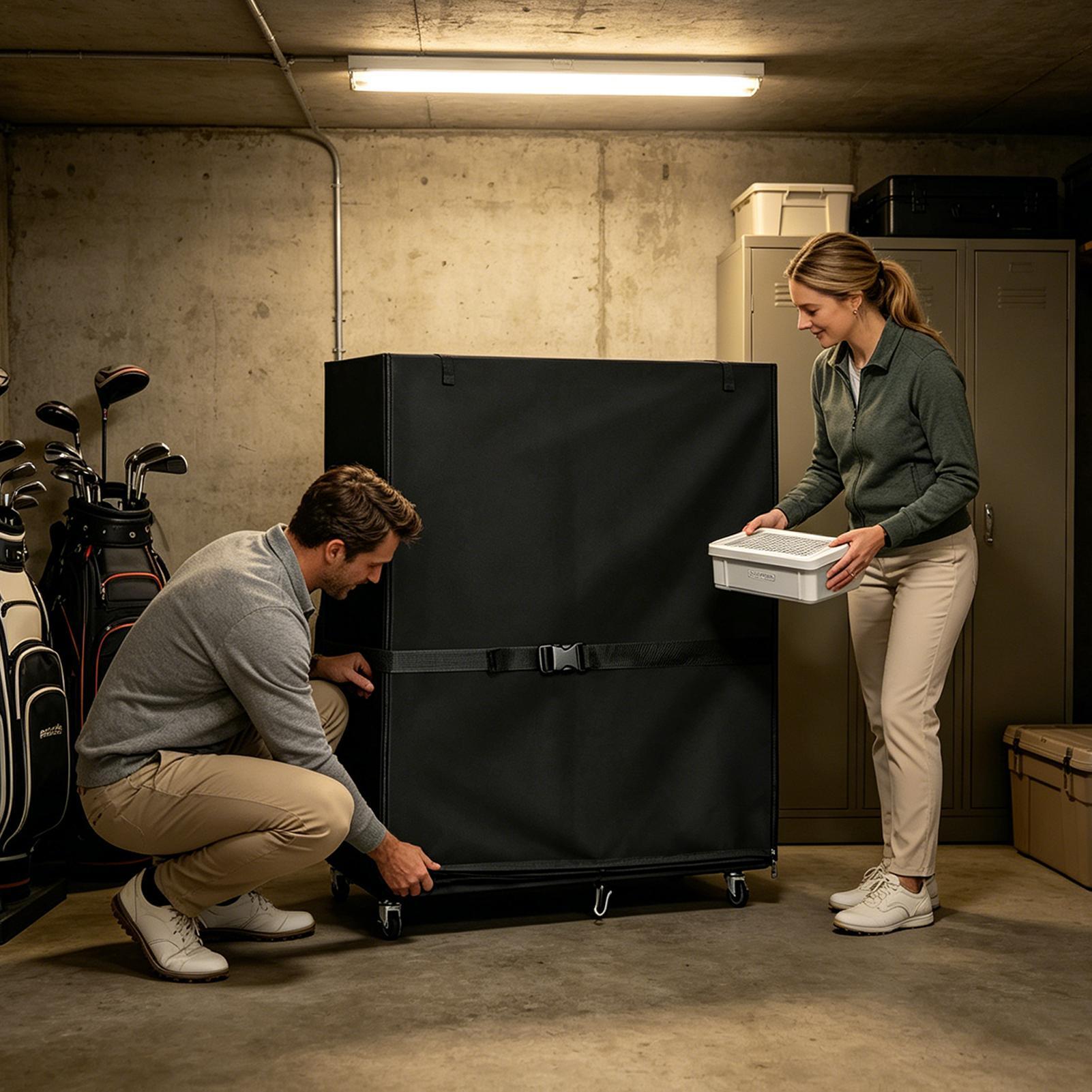 ผ้าคลุมกันฝุ่นสำหรับชั้นวางอุป - Golf Equipment Garage Organizer บทวิจารณ์และราคา